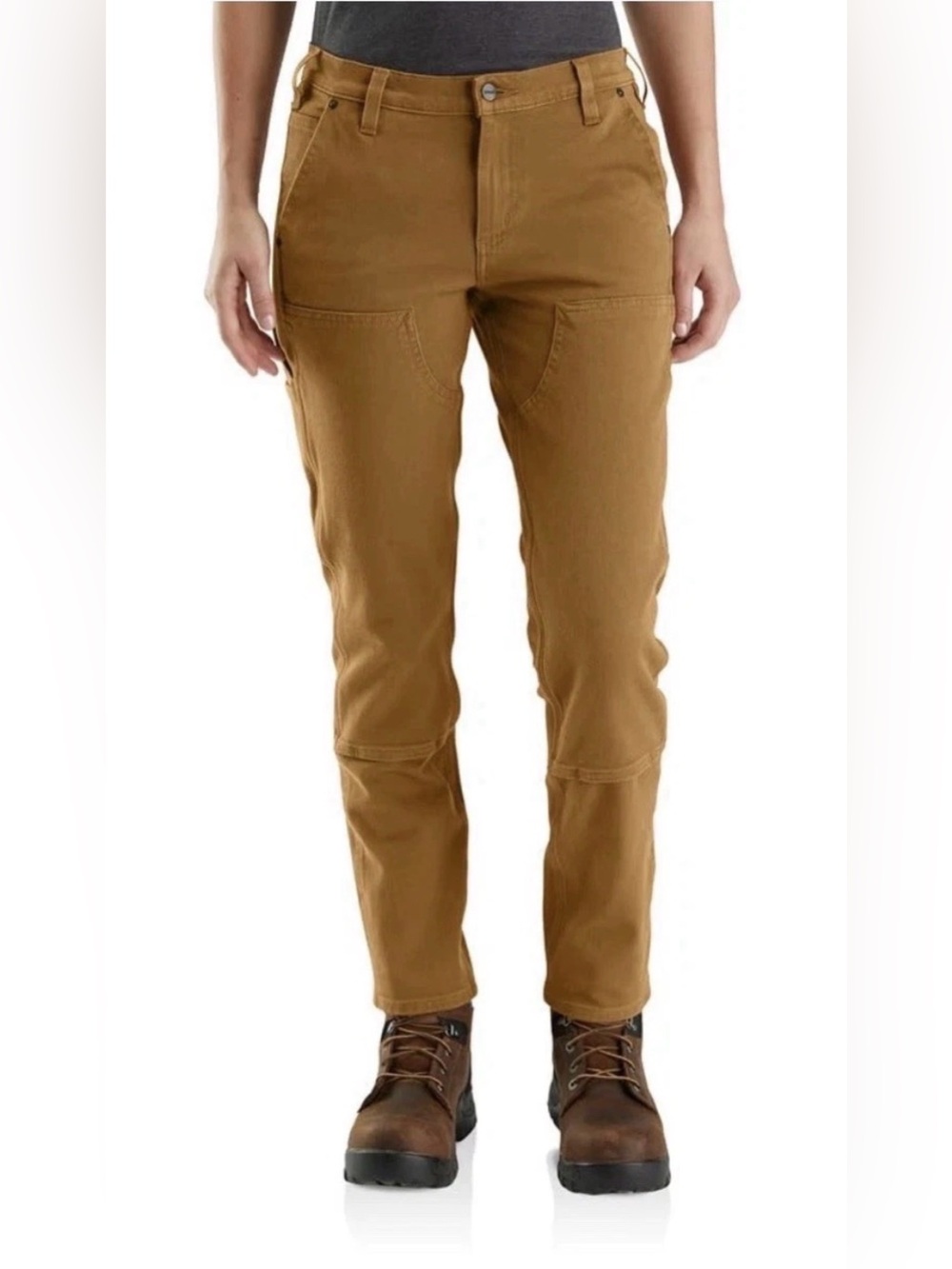 Carhartt BN4296-W Women's Rugged Flex Relaxed Fit Twill Double Front Size 2 Reg